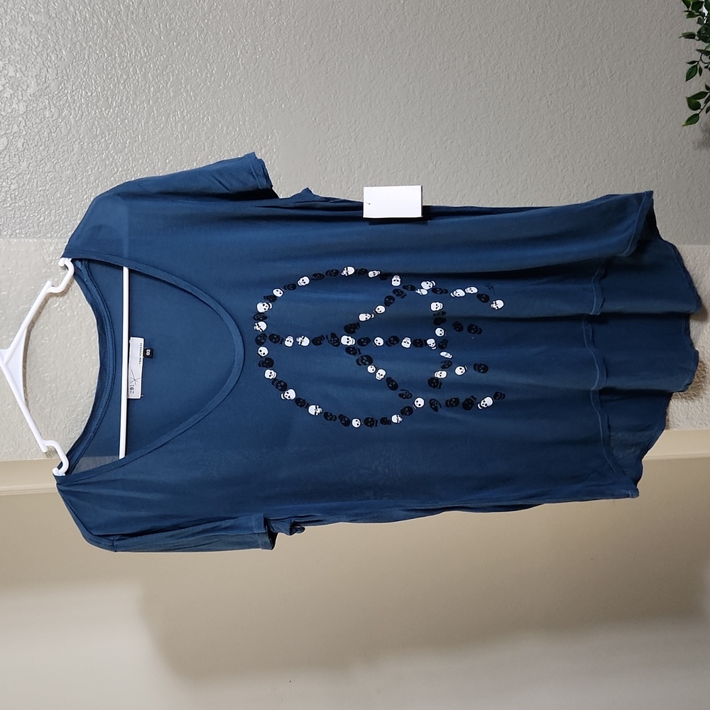 New! 291 Venice Skull Peace Sign T-Shirt Size 3 (large)